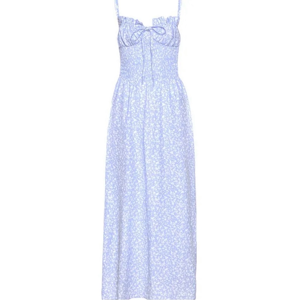 Light Blue Floral Maxi Dress